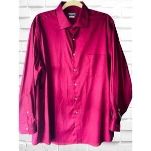 Van Heusen Men’s Large 16 1/2 Regular Fit Flex Button Down Business Casual Shirt